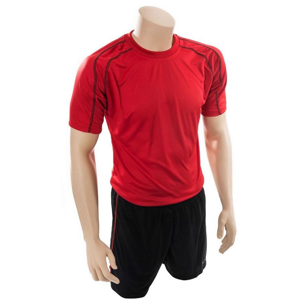 Precision Unisex Adult Lyon T-Shirt & Shorts Set / Red/Black